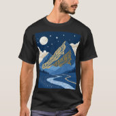 山の月明かり Tシャツ (正面)
