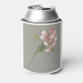 山の月桂樹の枝と葉花咲き 缶クーラー (缶裏面)