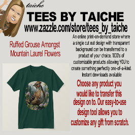 山の月桂樹の花の中のエリマキライチョウ Tシャツ
