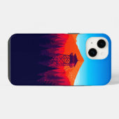山の望楼の景色のスマホケース - 鮮やかな自然 iPhoneケース (裏面横)