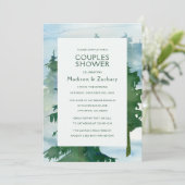 山の木々と水彩画のロマンチックなカップルシャワー (スタンド正面)