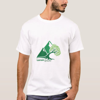 山の木のナチュラル成長ミニマリストTシャツ Tシャツ