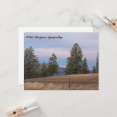 山の木の聖書の詩の悔やみや弔慰カード カード (正面/裏面インサイチュ)