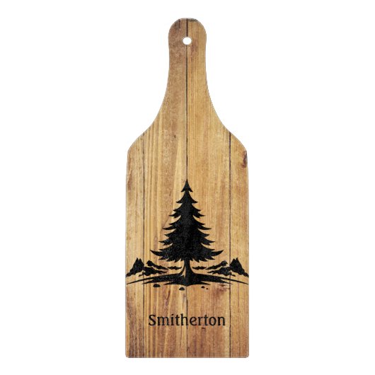 山の木素朴木木家名硝子 カッティングボード (正面)