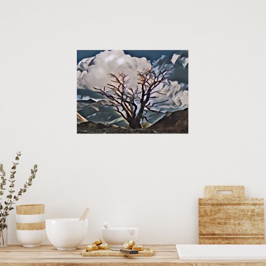 山の木 ポスター (キッチン)