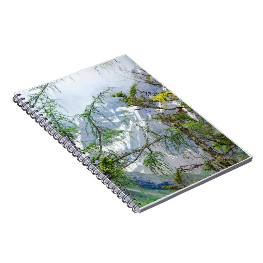 山の木,自然の木,森林の風景 ノートブック (右側)