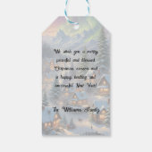 山の村のクリスマス、極光 ギフトタグ (裏面)