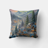 山の村のクリスマス、極光 クッション (裏面)