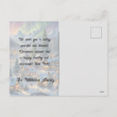 山の村のクリスマス、極光 シーズンポストカード (裏面)