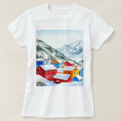 山の村 Tシャツ (デザイン正面)
