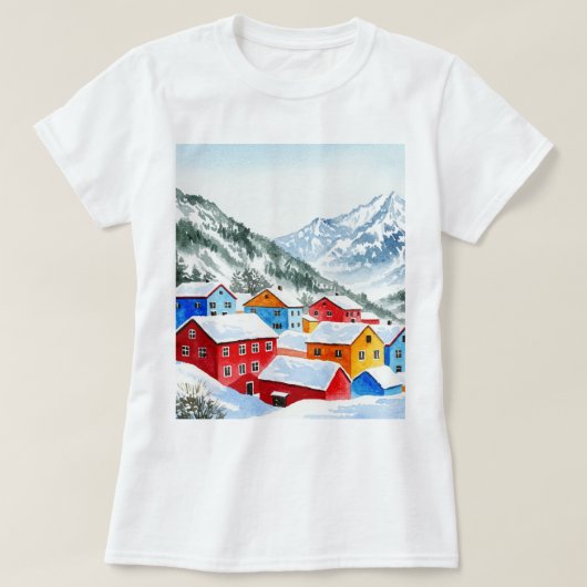 山の村 Tシャツ (デザイン正面)