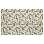 山の林間の空地のMarmots ファブリック (ファットクウォーター)