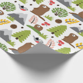 山の林間の空地のMarmots ラッピングペーパー (角)