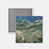 山の棚田の風景 マグネット (正面/裏面)