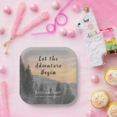 山の森が冒険を始結婚める ペーパープレート (パーティー)