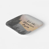 山の森が冒険を始結婚める ペーパープレート (傾斜あり)