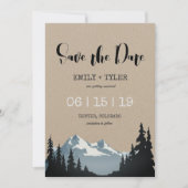 山の森のウェディング・セーブ・ザ・デート 招待状 (正面)
