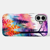 山の森のカラフルな葉と木々 Case-Mate iPhoneケース (裏面 (横))