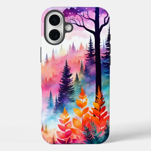 山の森のカラフルな葉と木々 Case-Mate iPhoneケース (裏面)