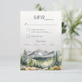 山の森の冒険が素朴始結婚まる 出欠カード (スタンド正面)