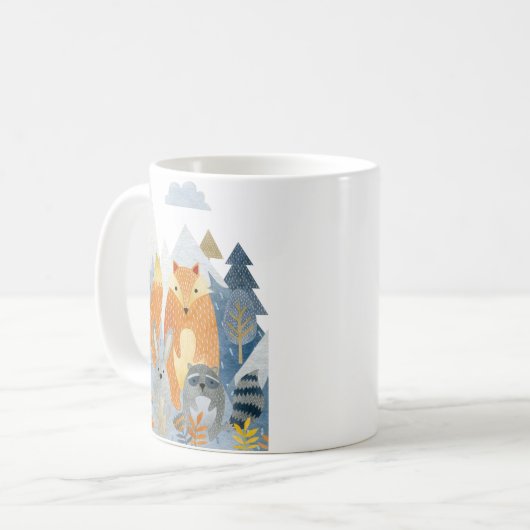 山の森の友人 コーヒーマグカップ (正面左)