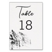 山の森の手描きテーブルナンバー テーブルナンバー (正面)