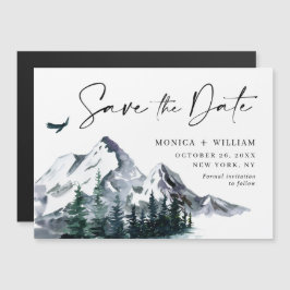 山の森の日付の磁気カードを保存