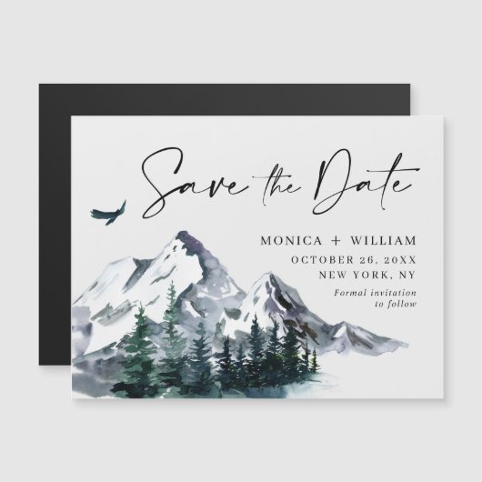 山の森の日付の磁気カードを保存 (正面/裏面)