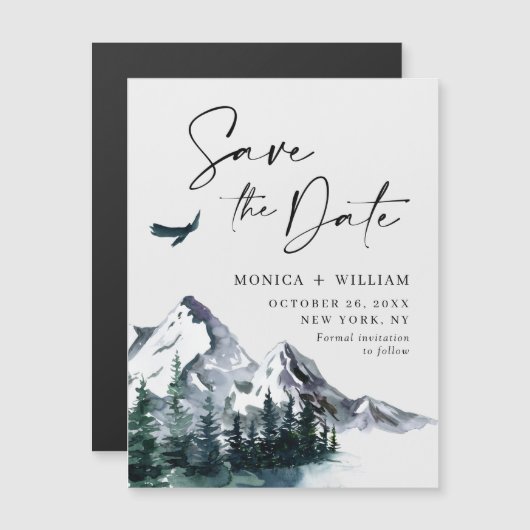 山の森の日付の磁気カードを保存 (正面/裏面)