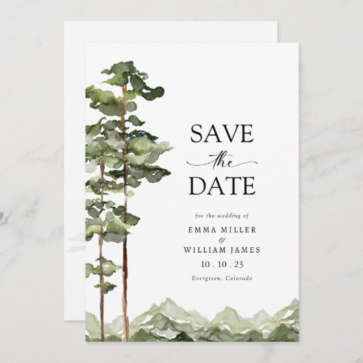 山の森の日付を保存 セーブザデート (正面/裏面)