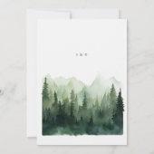 山の森の素朴景色結婚屋外 招待状 (裏面)