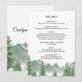 山の森の結婚式の詳細 招待状 (正面/裏面)