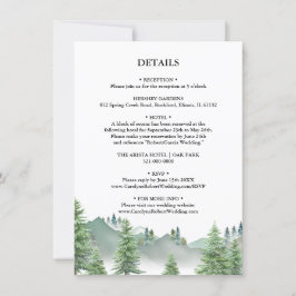 山の森の結婚式の詳細 招待状