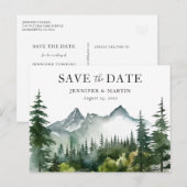 山の森の結婚式 セーブ・ザ・デートはがき 案内ポストカード (正面/裏面)