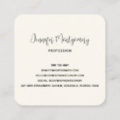 山の森の美しい滝 スクエア名刺 (裏面)