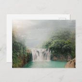 山の森の美しい滝 ポストカード (正面/裏面)