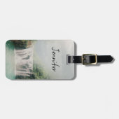 山の森の美しい滝 ラゲッジタグ (正面横)