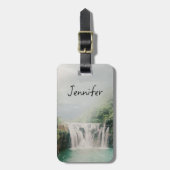 山の森の美しい滝 ラゲッジタグ (正面縦)