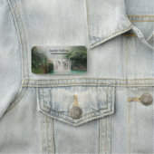 山の森の美しい滝 名札 (インサイチュ)