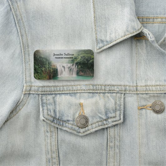 山の森の美しい滝 名札 (インサイチュ)