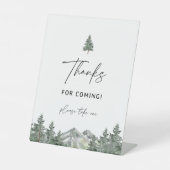 山の森の赤ちゃんシャワー感謝来の気持ち 台座サイン (正面)