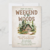 山の森の週末予定 招待状 (正面)