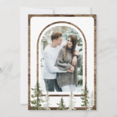 山の森の鹿の写真の結婚式 セーブザデート (裏面)