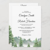 山の森オールインワン結婚式招待状 招待状 (正面/裏面)