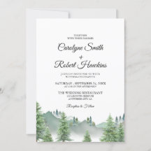 山の森オールインワン結婚式招待状