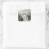 山の森キャンドルビズの素敵な滝 スクエアシール (バッグ)