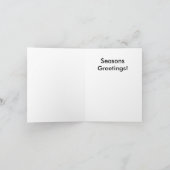 山の森林冬場面休日カード シーズンカード (内部)