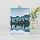 山の森林反射 サンキューカード (スタンド正面)