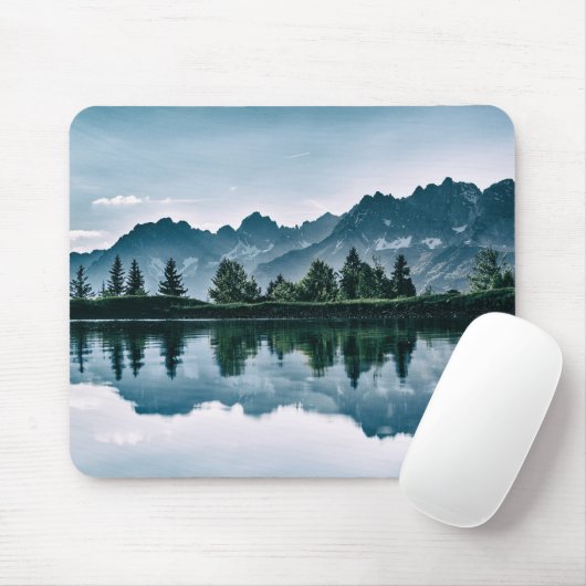 山の森林反射 マウスパッド (マウス)