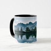 山の森林反射 マグカップ (正面左)